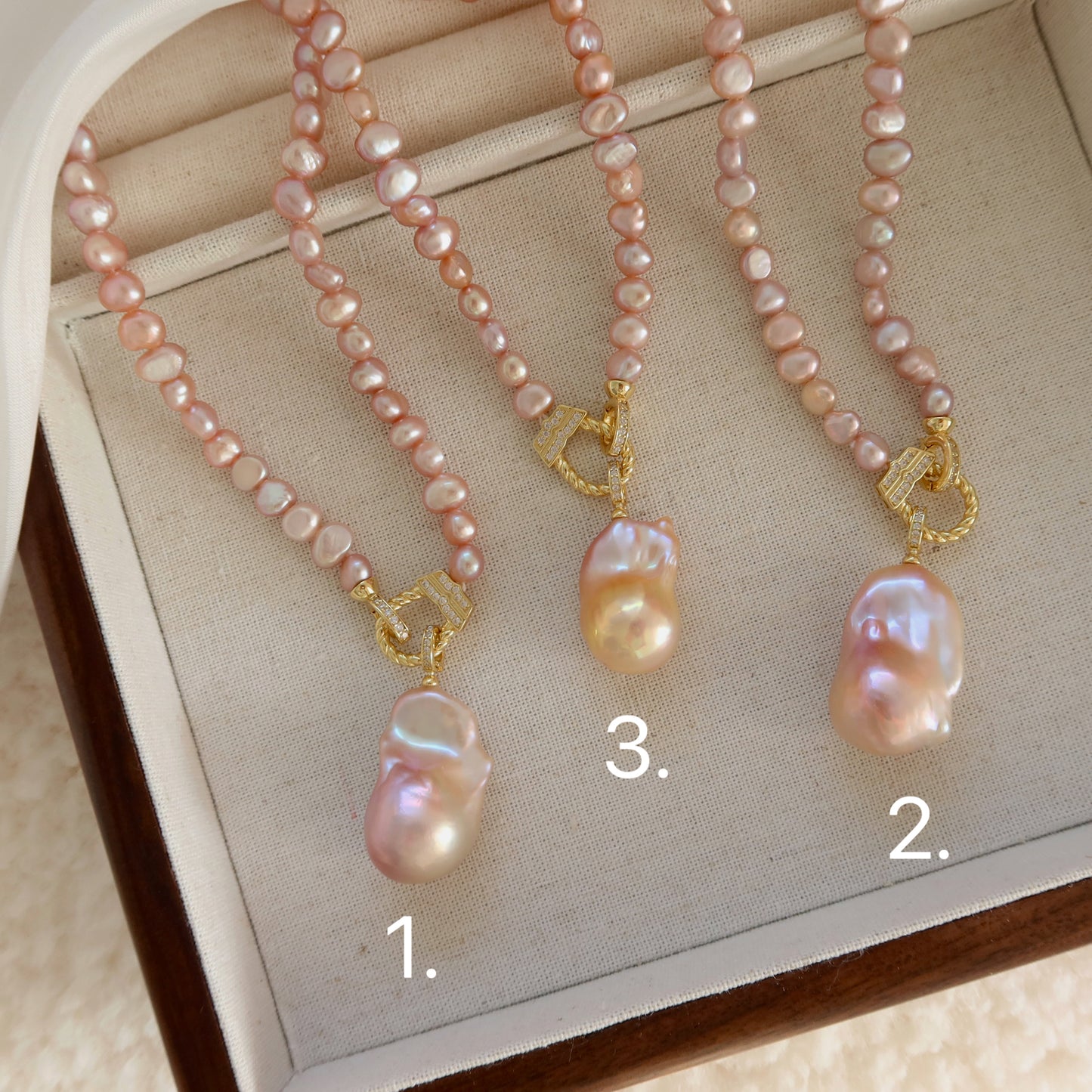 紫藤巴洛克珍珠项链