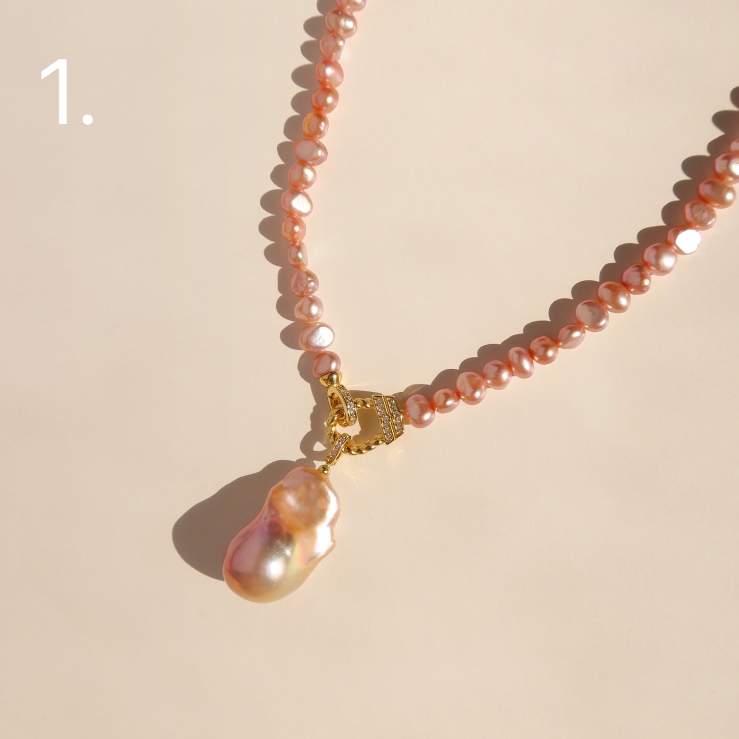 紫藤巴洛克珍珠项链