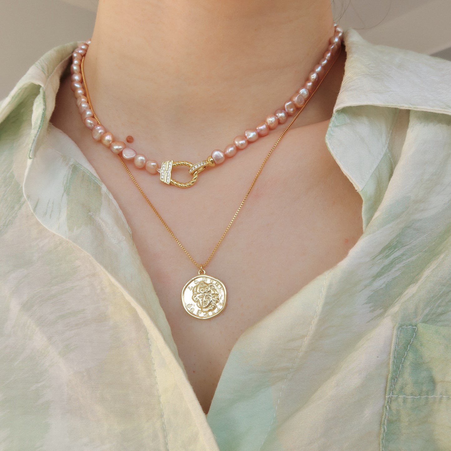 紫藤巴洛克珍珠项链