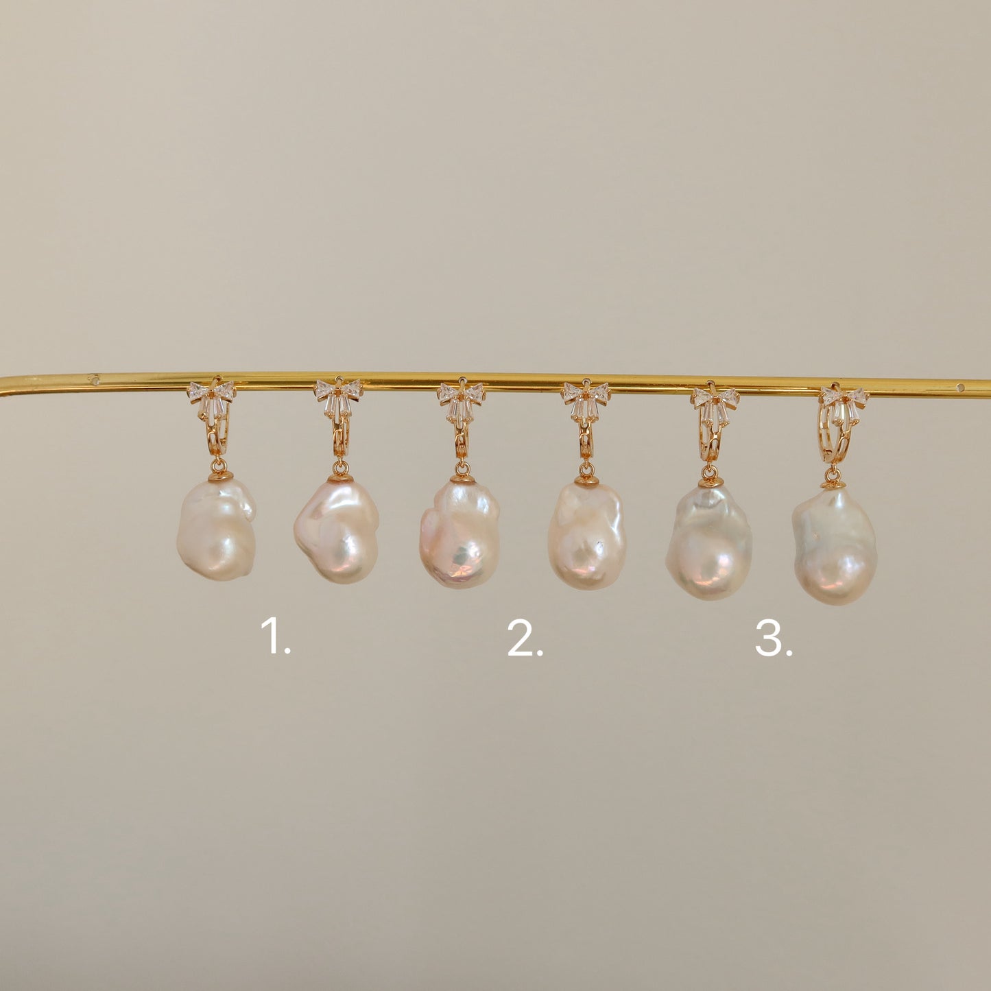 Baroque Pearl Earring Hoops / One Of A Kind