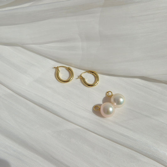 Pearl Latch Back Hoops