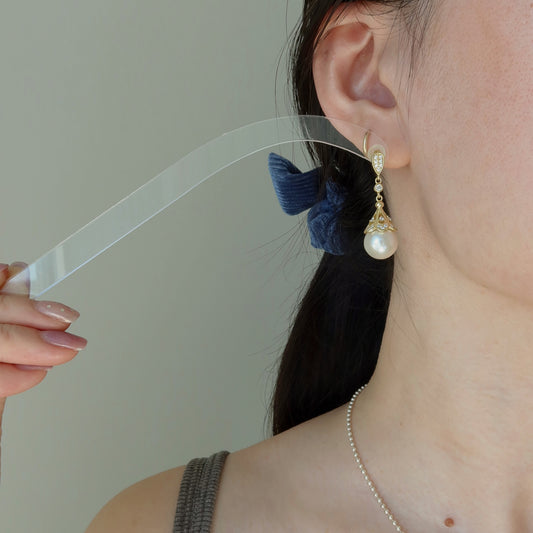 蛇形链上漂浮珍珠项链