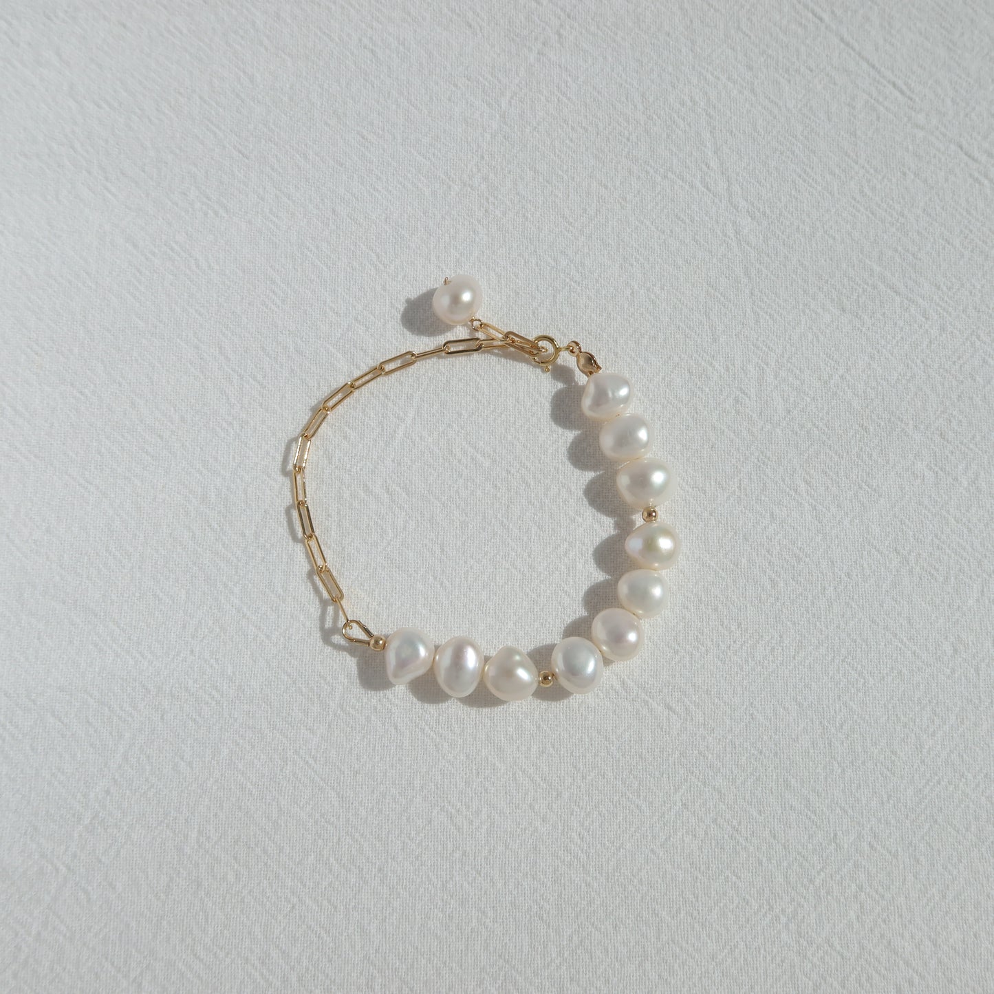 Mabel Pearl and Link Bracelets