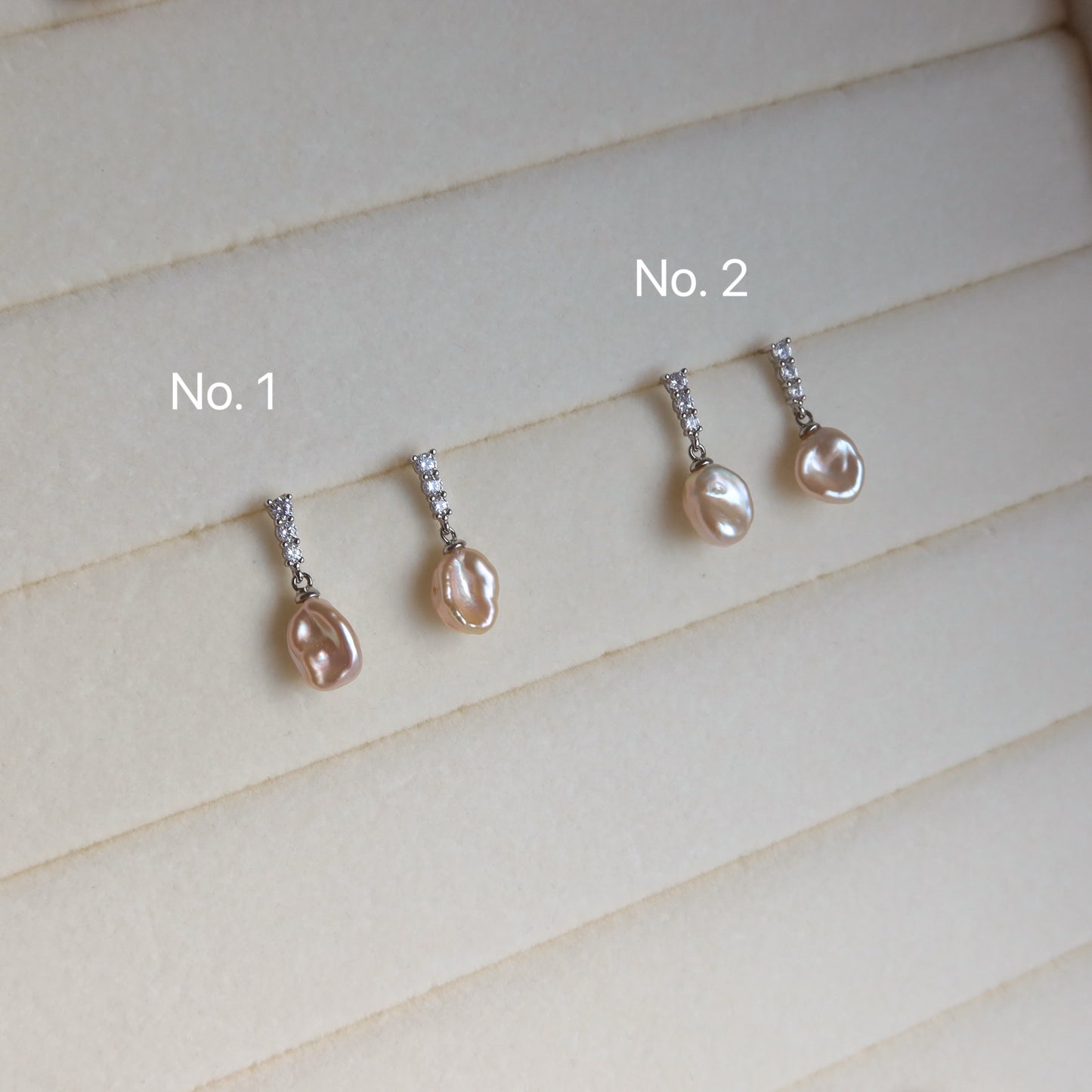Pink Keshi Pearl Earrings