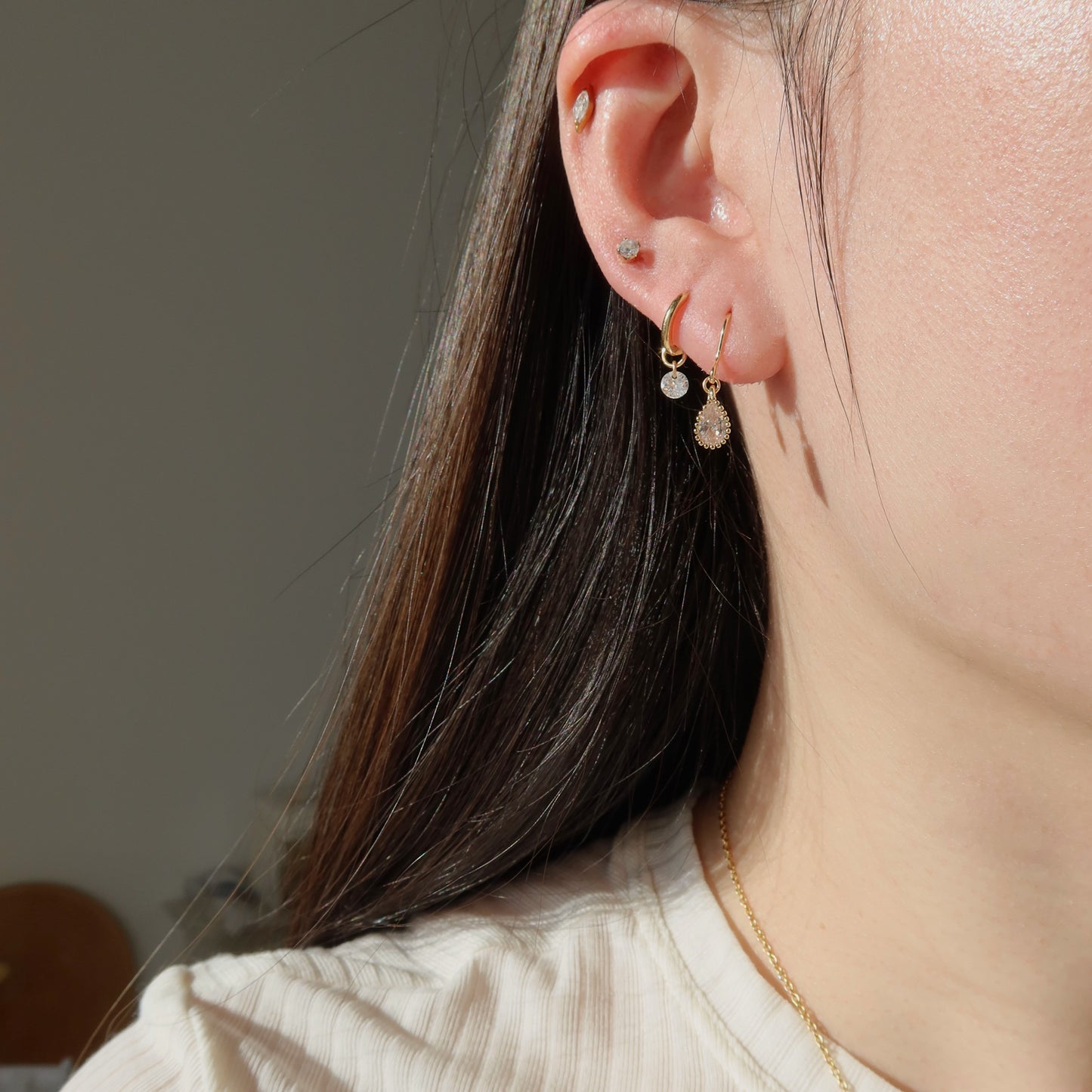 Teardrop CZ Earrings