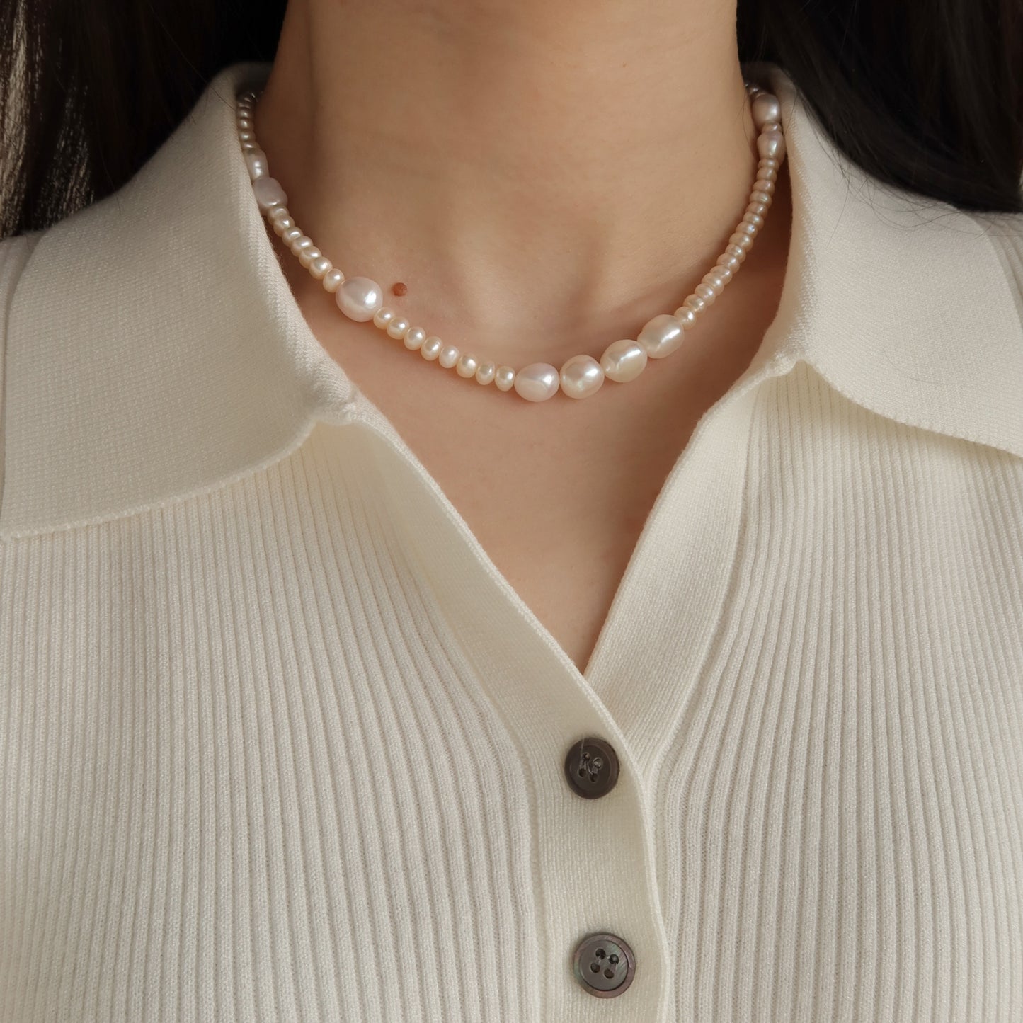 象牙珍珠项链