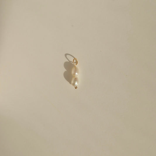 双米珍珠耳环饰物(单个)