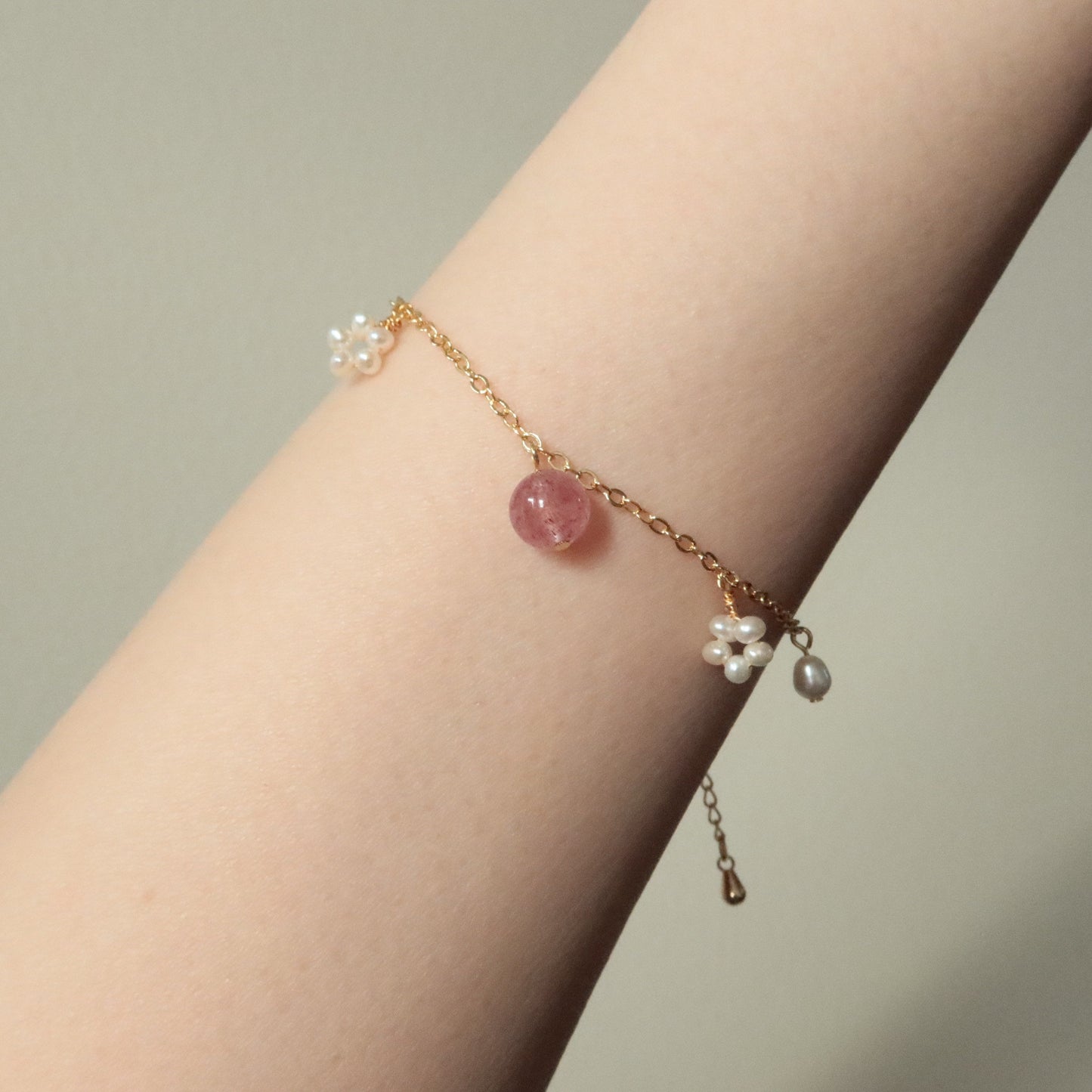 Strawberry crystal bracelet