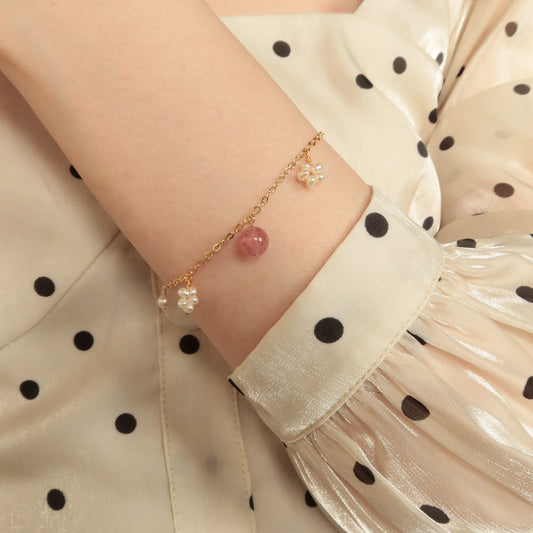 Strawberry crystal bracelet
