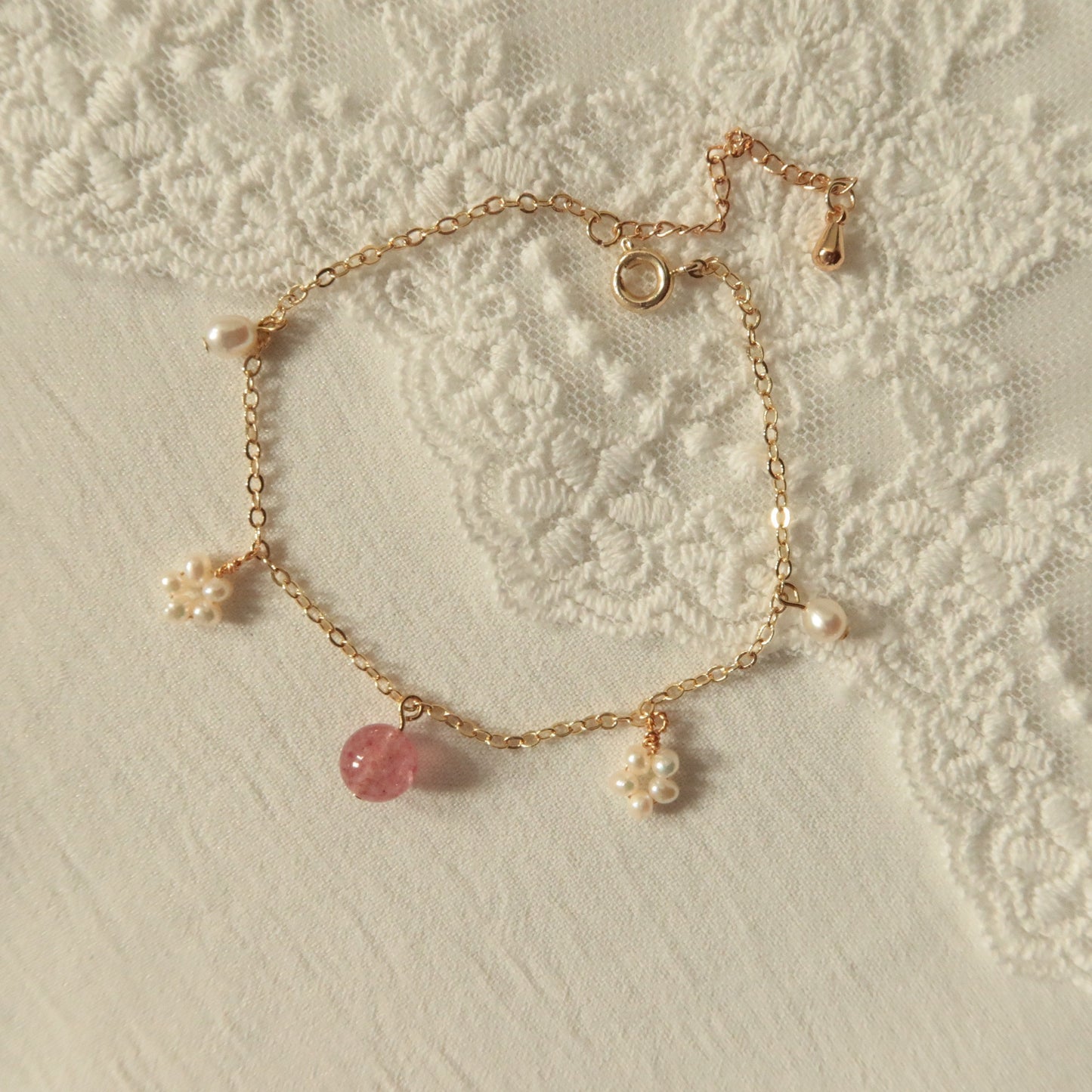 Strawberry crystal bracelet