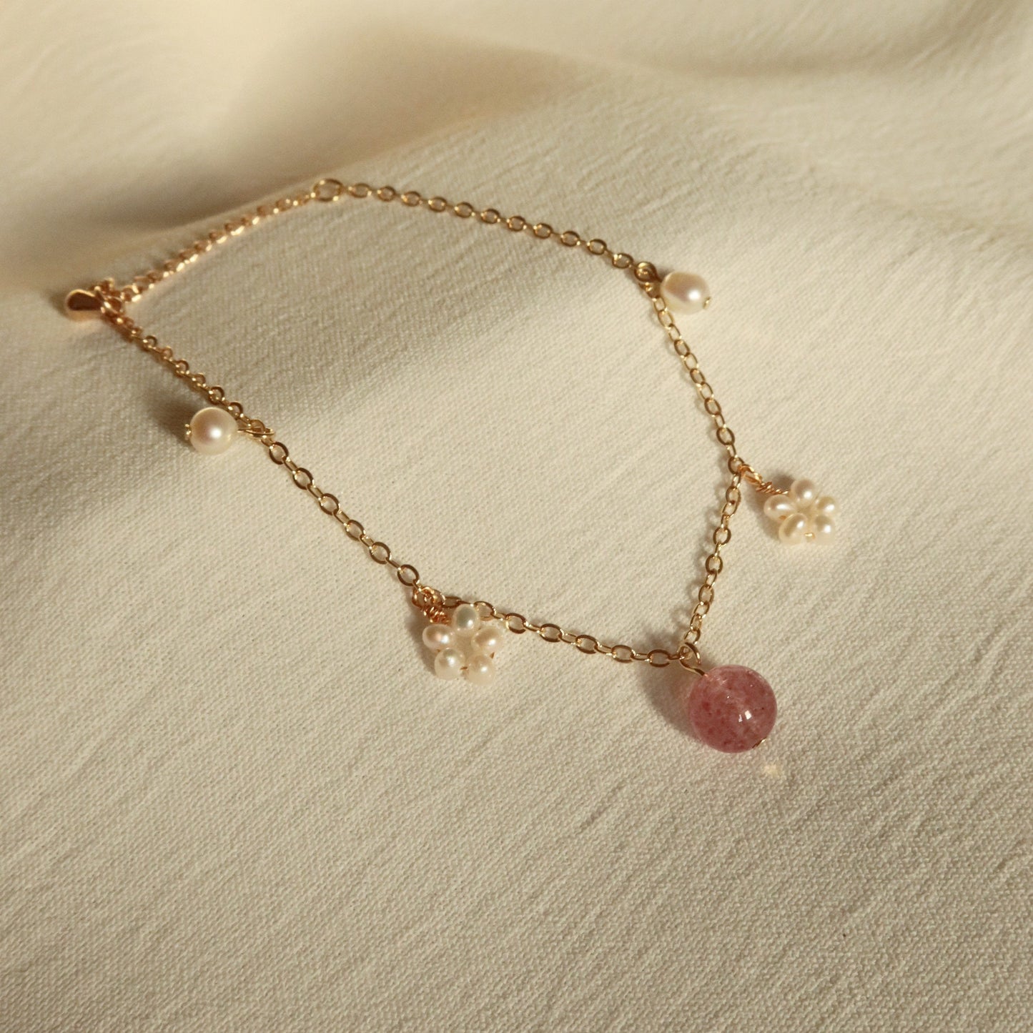 Strawberry crystal bracelet