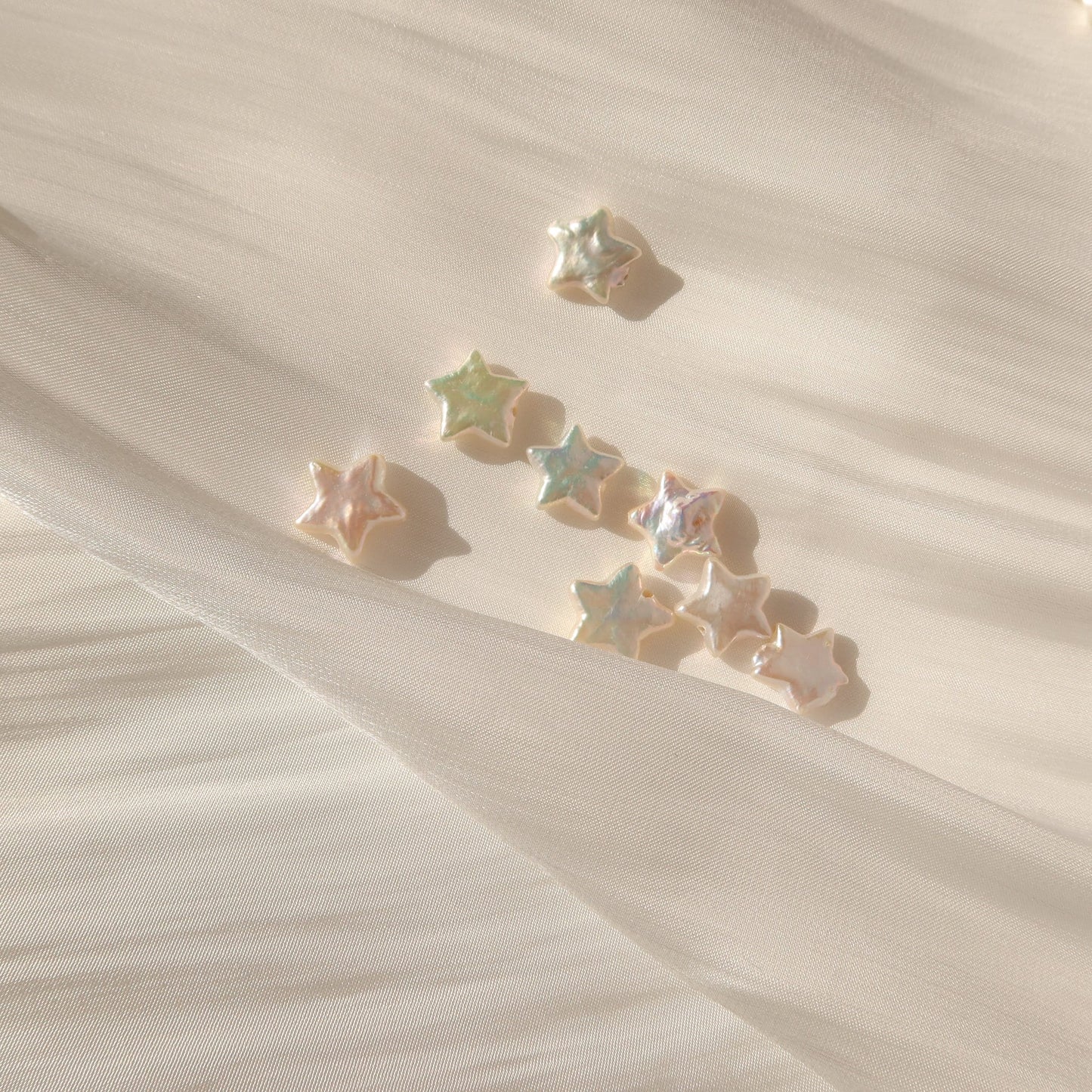 Star Pearl Earring Charms - Freshwater Pearl Charms - Build Your Own Earrings - Add a Charm To Your Earring- Earring Charm For Hoops