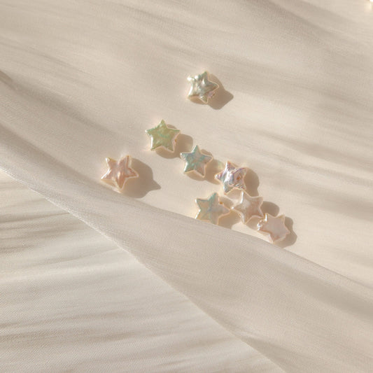 Star Pearl Earring Charms - Freshwater Pearl Charms - Build Your Own Earrings - Add a Charm To Your Earring- Earring Charm For Hoops