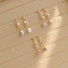 Load image into Gallery viewer, Flores Pearl Dangle Earrings
