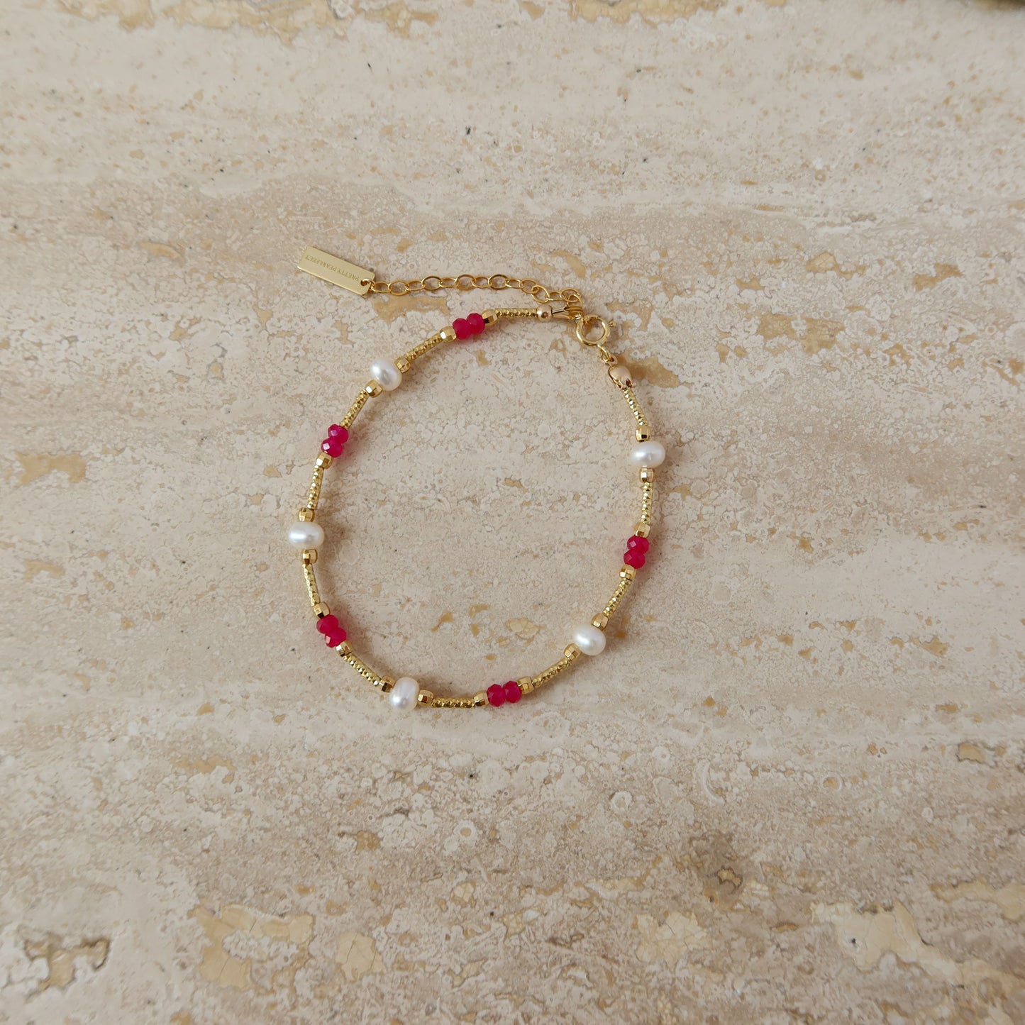 Ruby & Pearl Bracelets