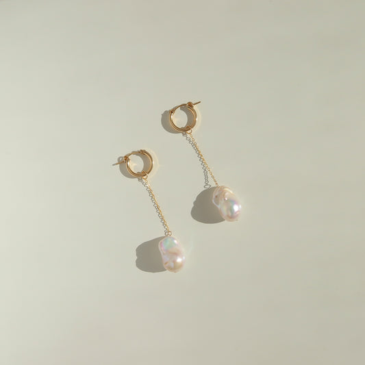 Agathe Baroque Pearl Earrings