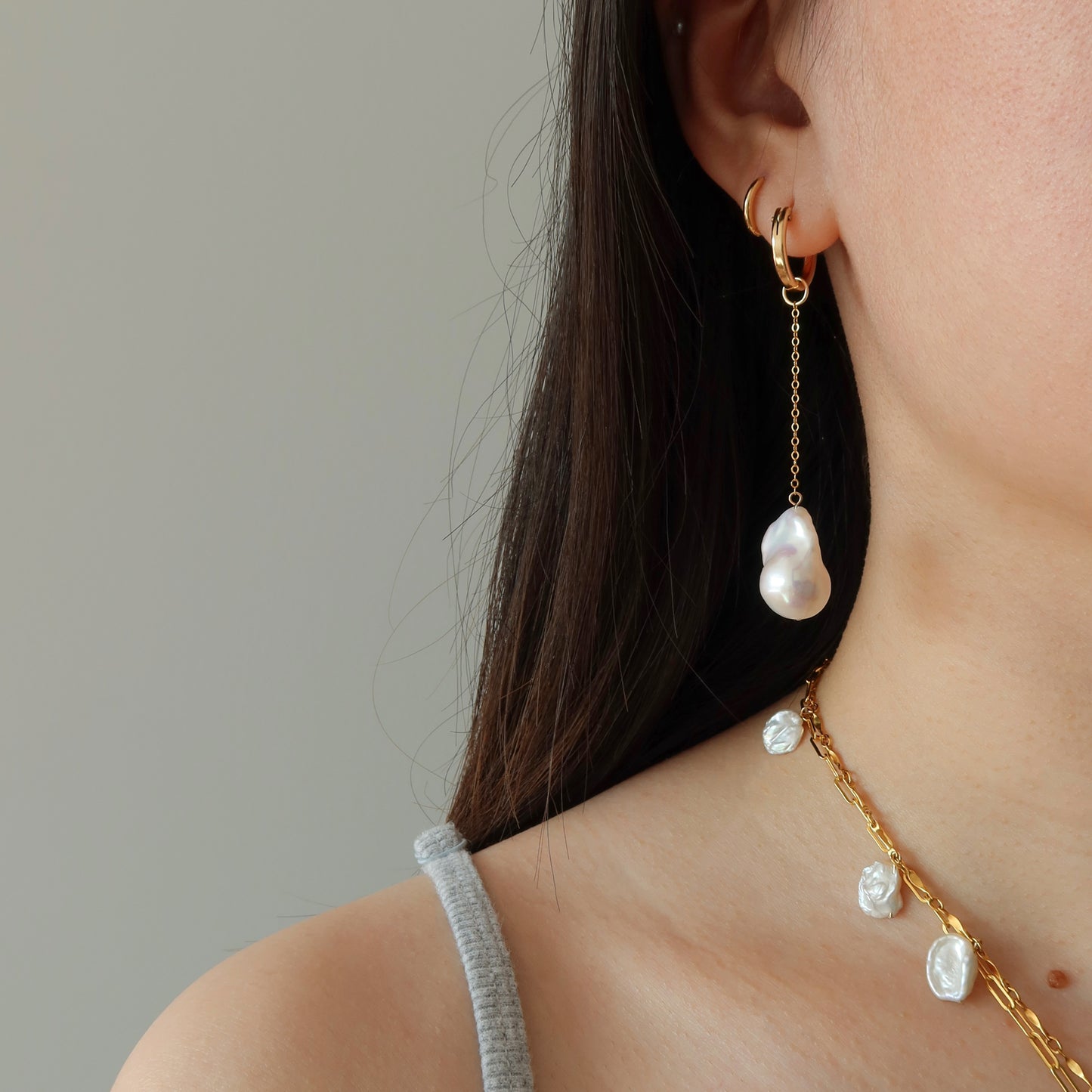 Agathe Baroque Pearl Earrings