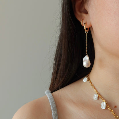 Agathe Baroque Pearl Earrings