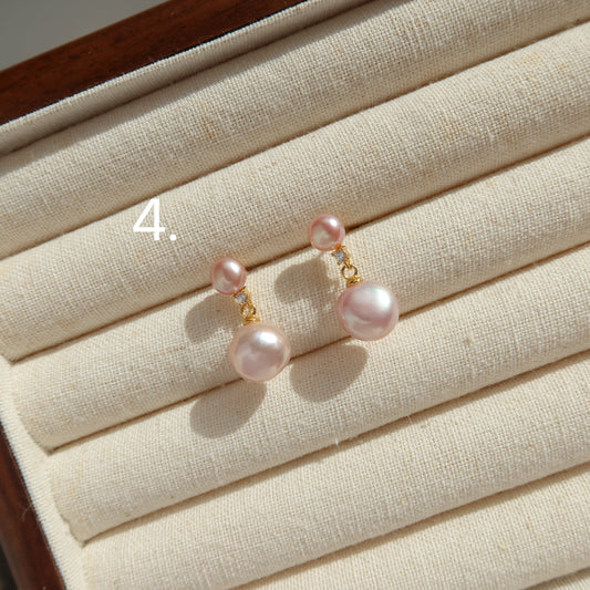 Cerise Baroque Pearl Earrings