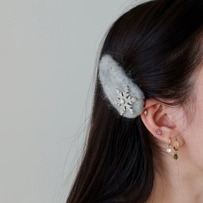 Snowflake Hair Clips