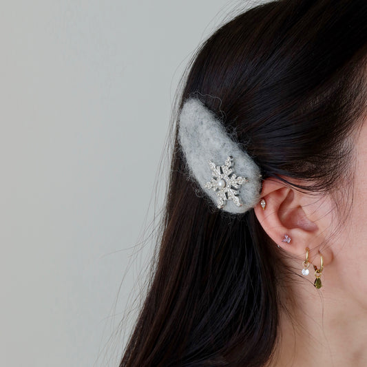 Snowflake Hair Clips