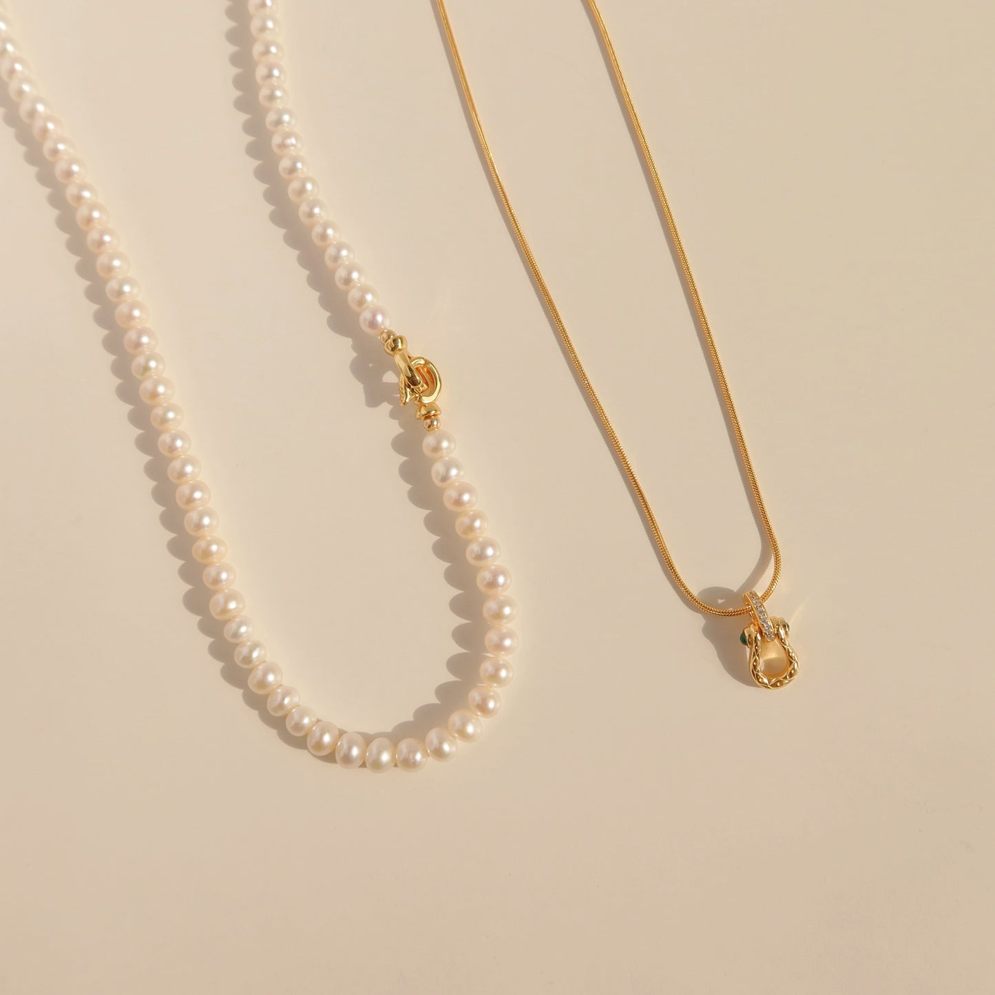 Horseshoe Pearl Necklaces