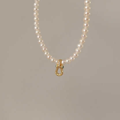 Horseshoe Pearl Necklaces