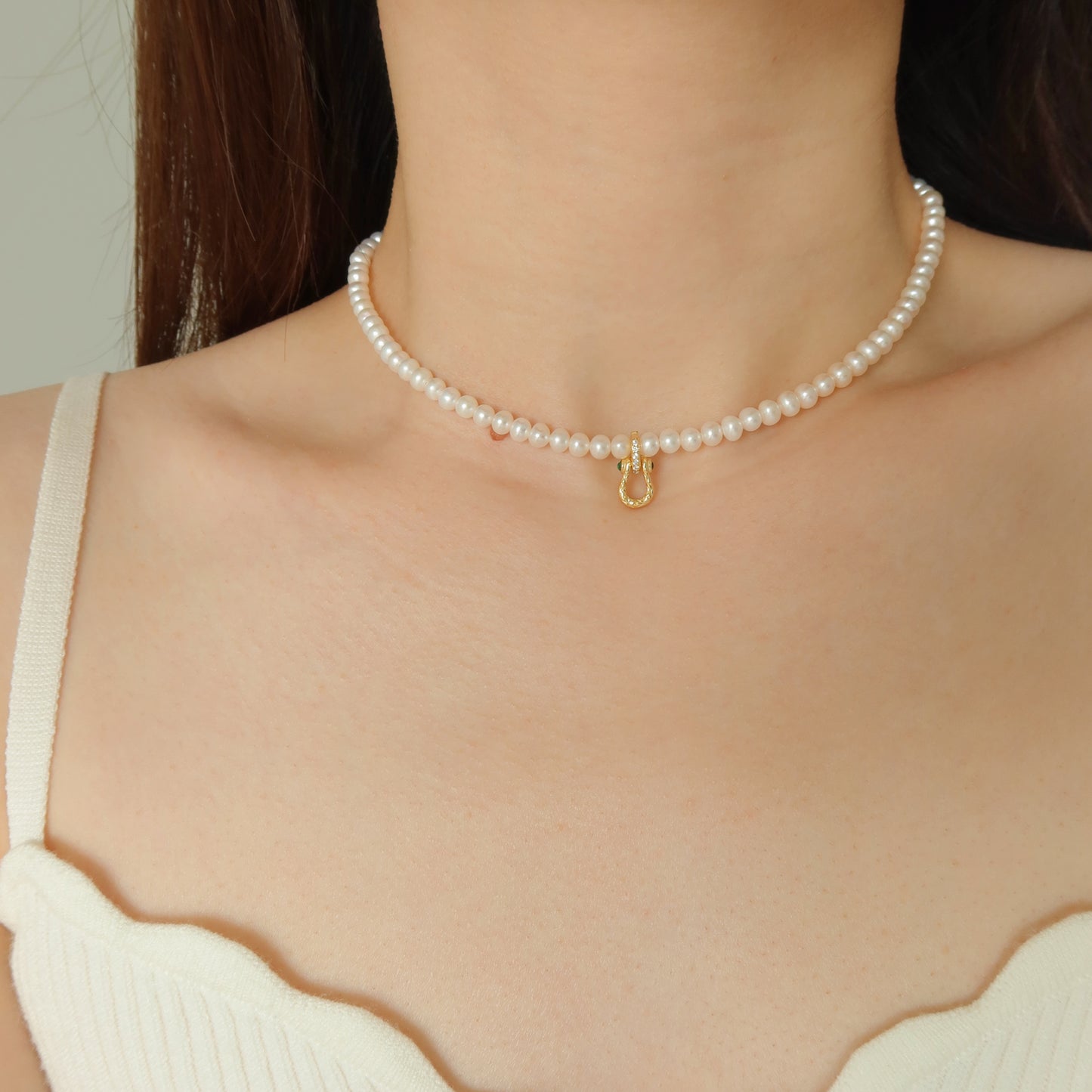 Horseshoe Pearl Necklaces