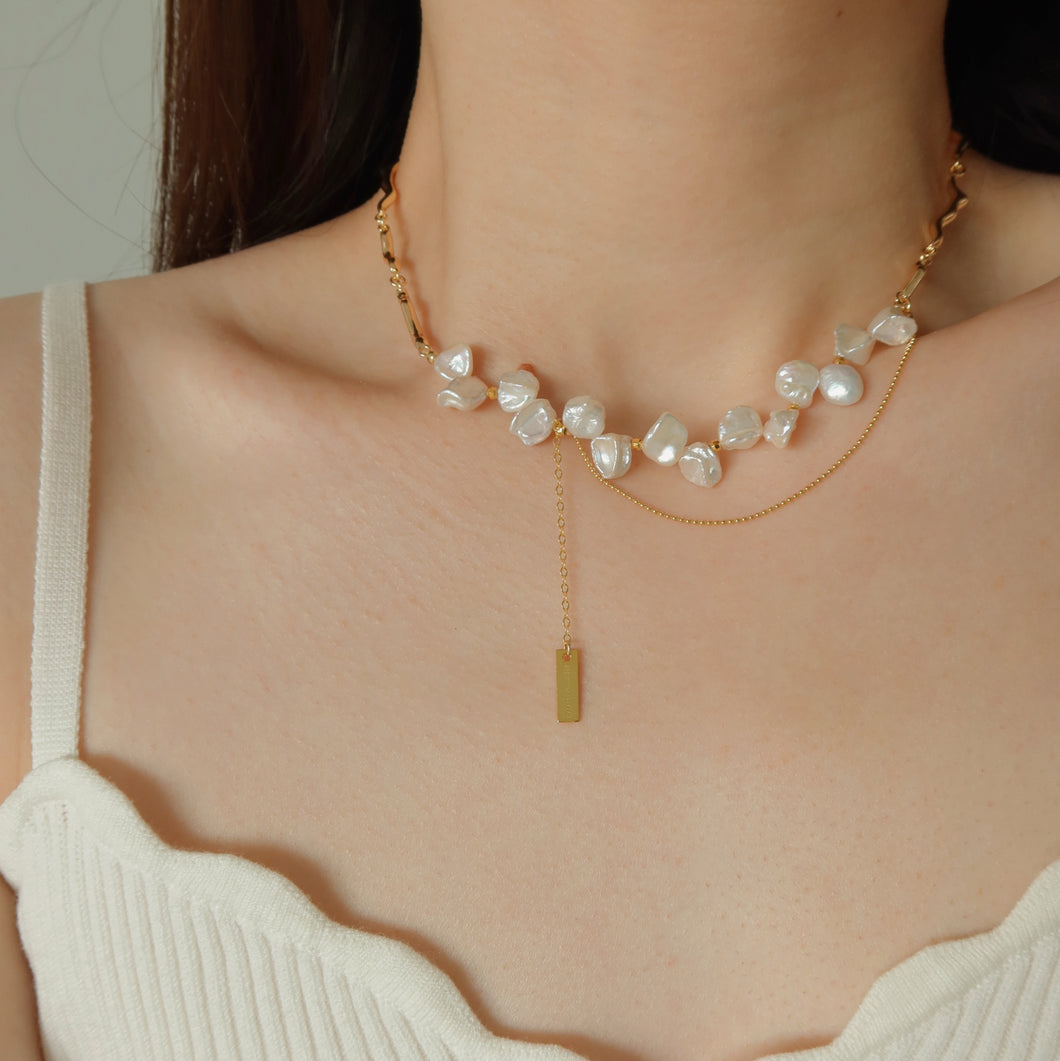 Dahlia Keshi Pearl Necklaces