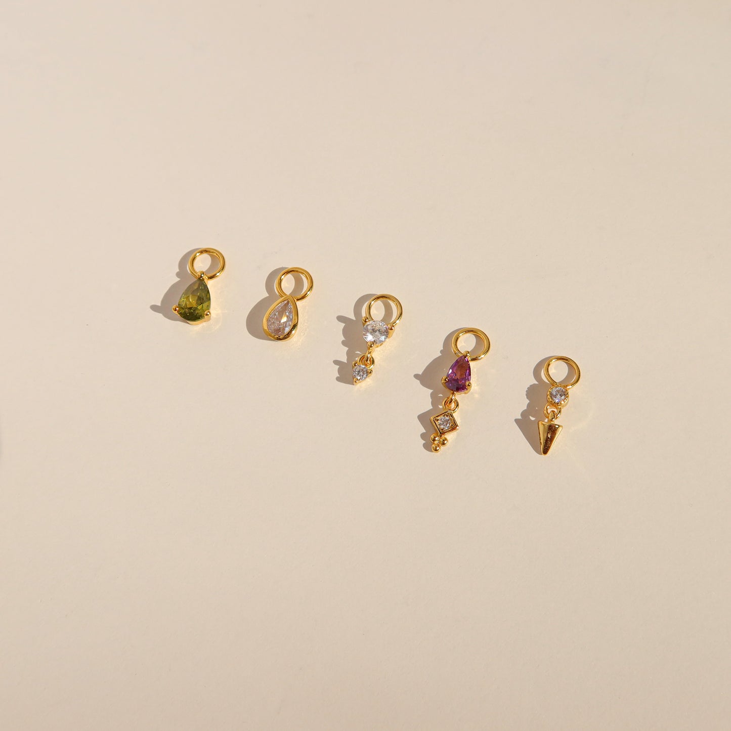 Crystal Droplet Earring Charms (Single)