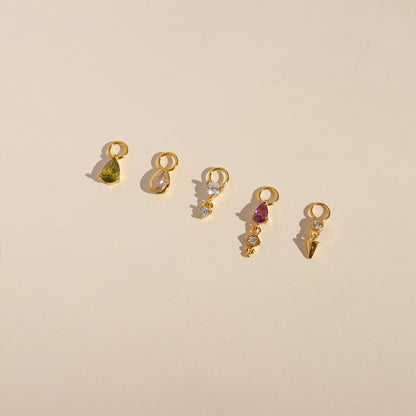 Crystal Droplet Earring Charms (Single)