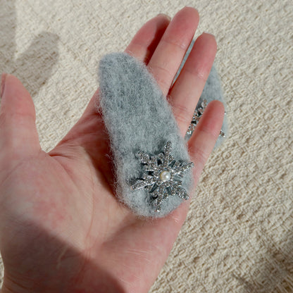 Snowflake Hair Clips