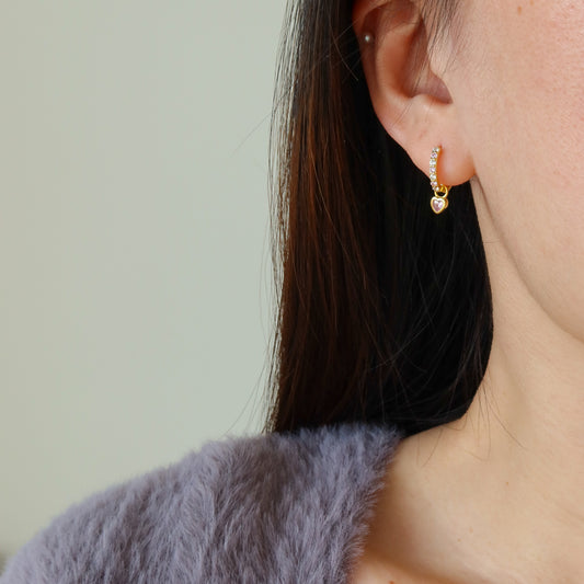 Pink Heart Hoops