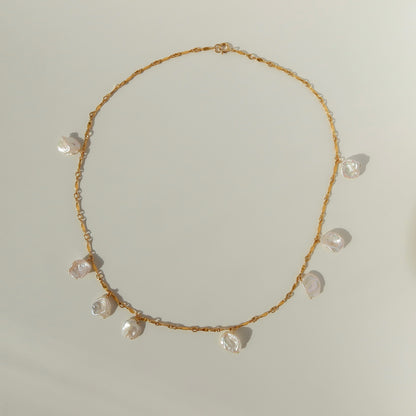 Mira Petal Pearl Necklaces