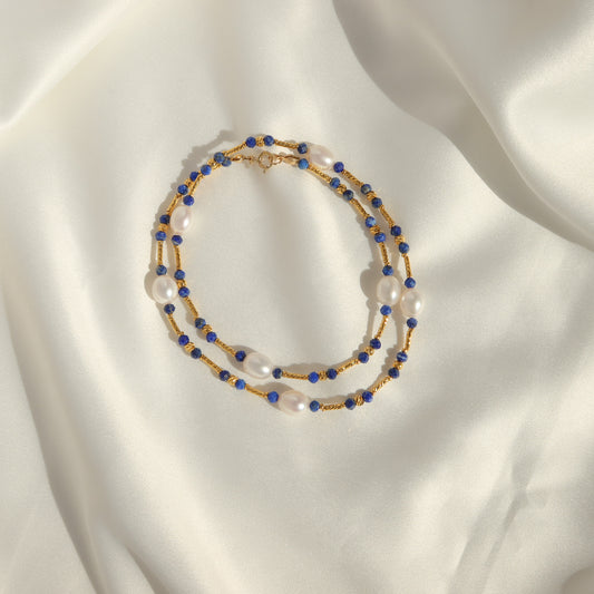 Lapis Lazuli & Pearl Necklace