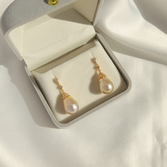 Golden South Sea Pearl Earrings