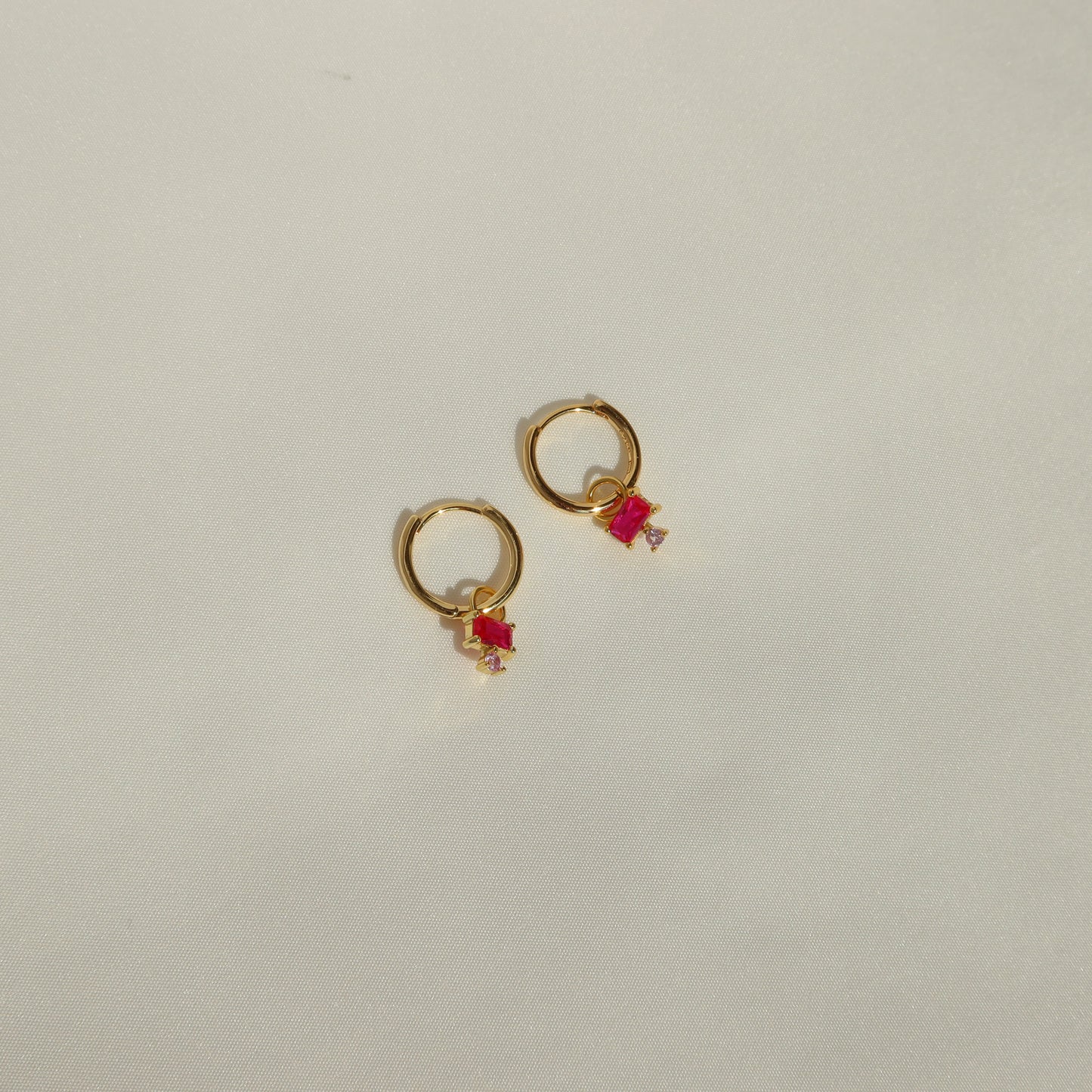 Ruby Earring Charms (Single)