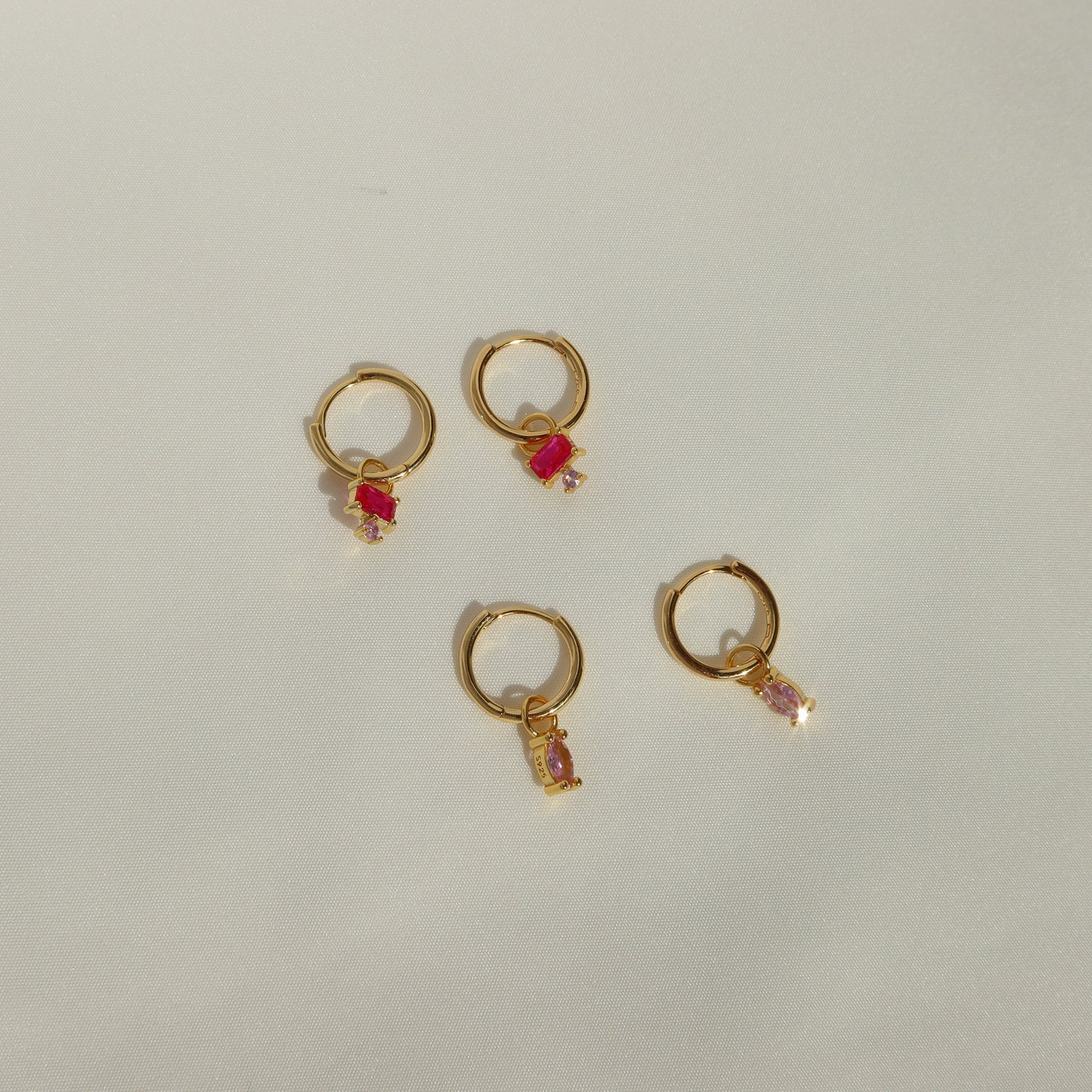 Ruby Earring Charms (Single)