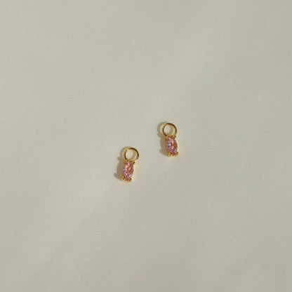 Pink Gem Earring Charms (Single)