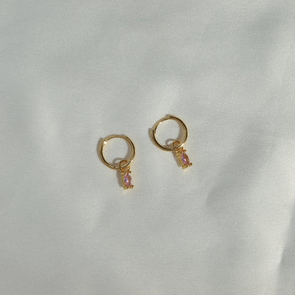 Pink Gem Earring Charms (Single)