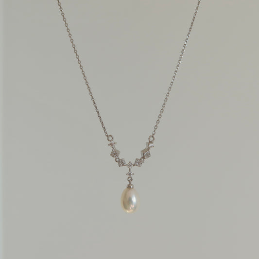 Moissanite Pearl Necklace