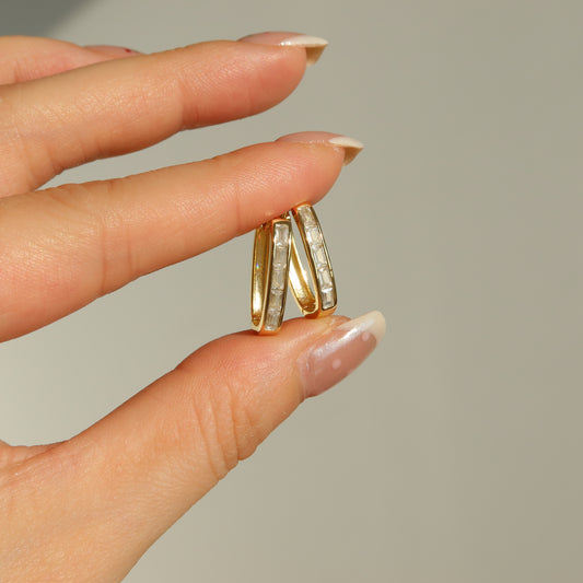 Baguette CZ Hoops