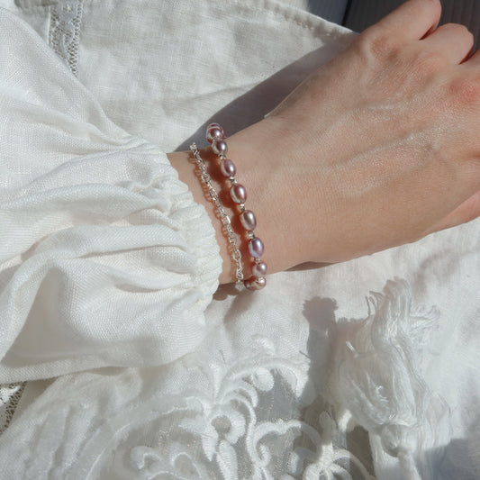 Iris Purple Pearl Bracelet