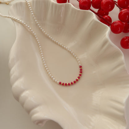 Sarina Ruby & Pearl Necklaces