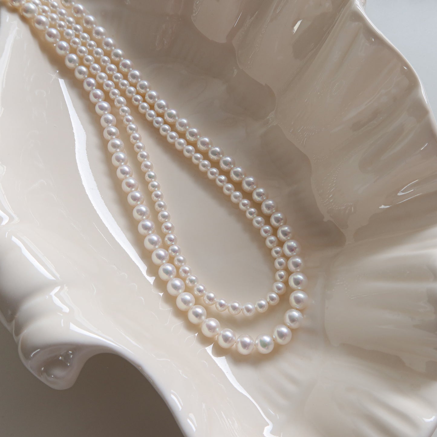 Double Strand Pearl Necklaces