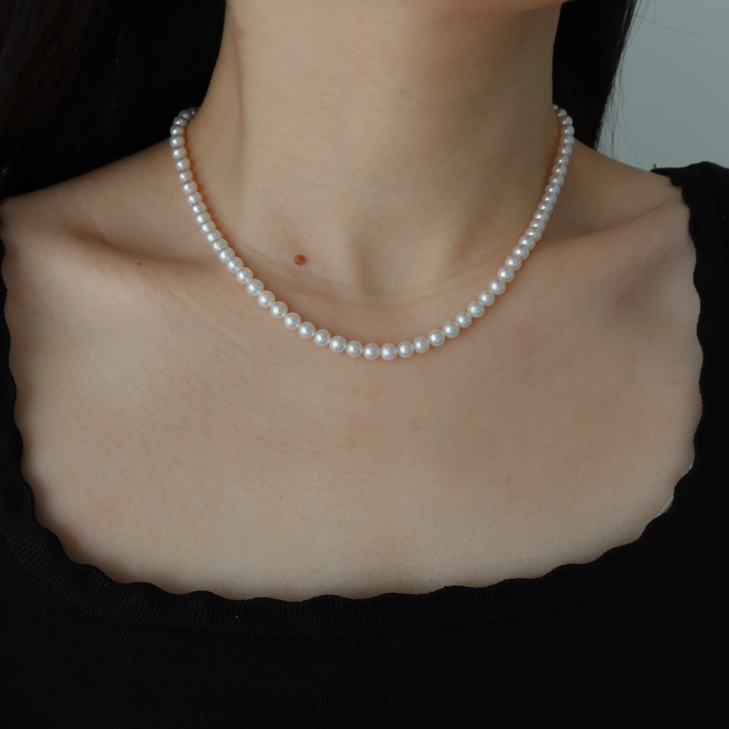 Double Strand Pearl Necklaces