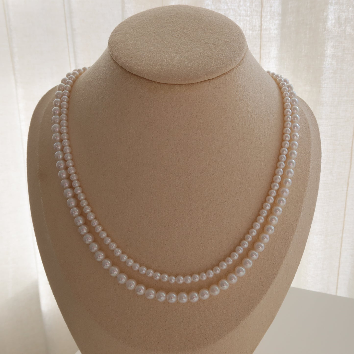 Double Strand Pearl Necklaces