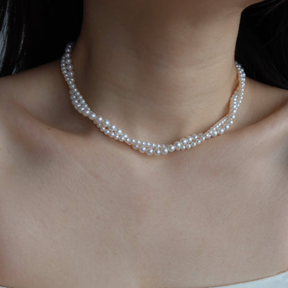 Double Strand Pearl Necklaces