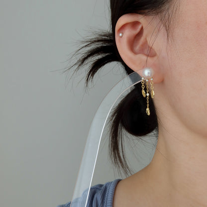 蛇形链上漂浮珍珠项链