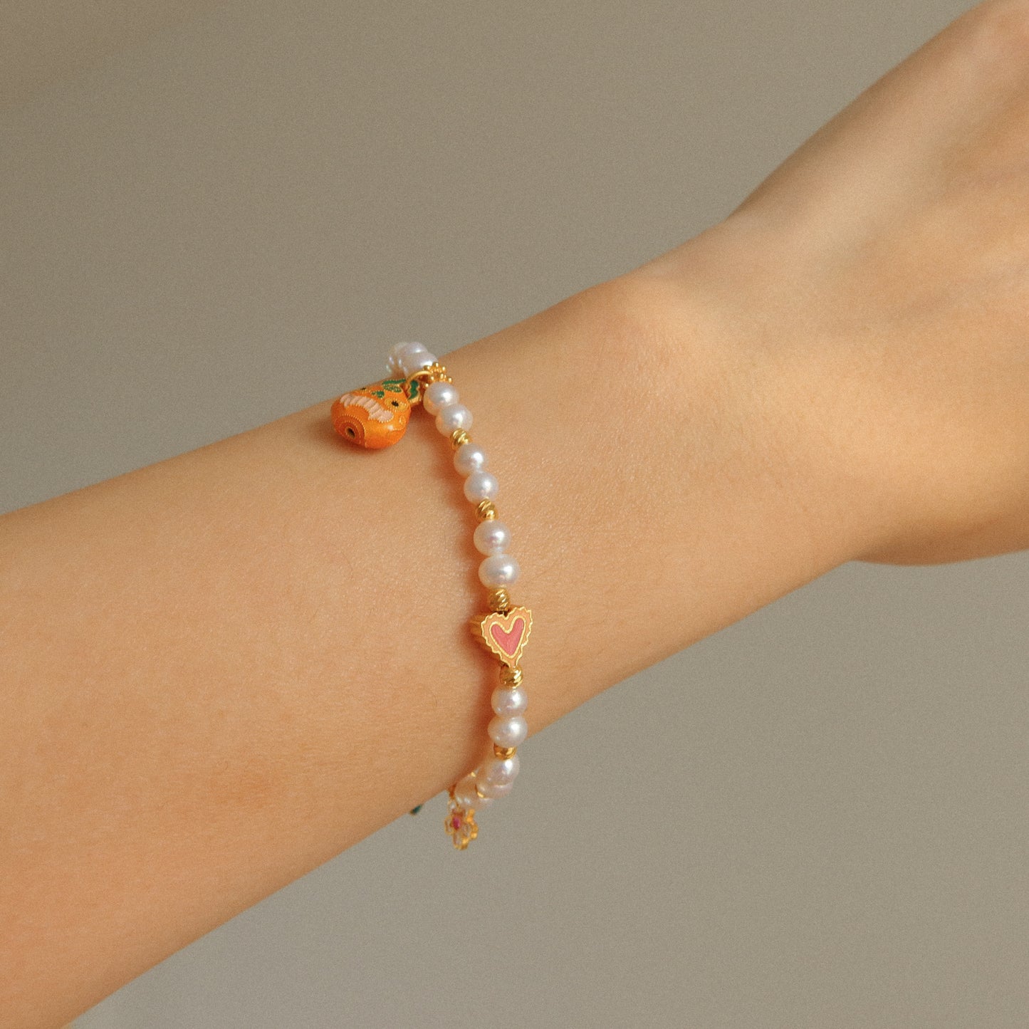 Enamel Charms Pearl Bracelets (Limited Edition)